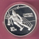 CHINA 10 YUAN 1991 OLYMPICS SILVER PROOF SKIER DOWNHILL 30000 PCS. - Chine