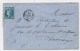 1871 - LETTRE De CERONS (GIRONDE) Avec AMBULANT "CETTE à BORDEAUX C" Sur N° 46 II - 1849-1876: Période Classique