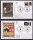 = Premier Siècle Du Cinéma 4 Enveloppes 1er Jour Paris 14.1.95 N°2919 2920 2921 2922 Projecteurs Bobines Têtes - 1990-1999