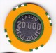 Casino De La Vallee St. Vincent 20000 Lire Gaming Chip - Casino