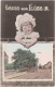 Gruss Aus LÜBZ Markt Passepartout Mit Modischem Mädchen Im Biedermeier Häubchen 1905 - Parchim