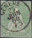 Heimat GE GENEVE 1860-06-25 Voll-Stempel Auf 40Rp.Strubel Berührt Zu#26G - Used Stamps