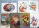 Cpa LOT 7X Litho Relief ILLUSTRATEUR Theme Fleur De France Bleuet Marguerite Coquelicot Voir Details - Sammlungen & Sammellose