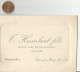 CARTE DE VISITE T. HUMBERT, PIANISTE POUR SOIREES DANSANTES à CHARNAY LES MACON (SAONE ET LOIRE) 1913 - Cartes De Visite