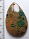 Pendentif En Jaspe Sédimentaire Marron Vert Pierre Semi-précieuse Environ 52x33x7mm   Une Très Jolie Pierre à La Fois So - Perles