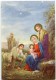 JOYEUX NOËL - Bergers Et Moutons Visitent Jésus Nouveau-né, Vierge Marie Et Joseph - Non écrite - 2 Scans - Autres & Non Classés