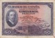 BILLETE DE ESPAÑA DE 50 PTAS  DEL AÑO 1927 SIN RESELLO (RARO)  (BANKNOTE) - 50 Pesetas