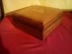 §§ A VOIR §§ ORIGINAL  BELLE BOITE EN BOIS ARTISANALE BEAU MOTIF VERNI ET PEINT "dame Dans Les Champs"velour Rouge Intér - Boxes