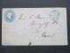 Altdeutschland Hannover 1859 Ganzsachenumschlag U6 II. Katalogwert 140€. Blauer Stempel Hannover - Hanovre