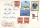 Registered Mix Franking Inflation Cover - 9 October 1995 To Lithuania - Briefe U. Dokumente