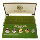 ETHIOPIA - PEOPLE'S DEMOCRATIC REPUBLIC - 1, 5, 10, 25, 50 Cents (1977) Coin Series - Franklin Mint Original Box - Aethiopien