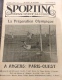 1922 LA PRÉPARATION OLYMPIQUE - RUGBY - BOXE LE BLANC ET LE NOIR - SIX JOURS DE NEW YORK - HOCKEY SUR GLACE - SPORTING - Other & Unclassified