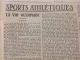 1922 LA PRÉPARATION OLYMPIQUE - RUGBY - BOXE LE BLANC ET LE NOIR - SIX JOURS DE NEW YORK - HOCKEY SUR GLACE - SPORTING - Other & Unclassified