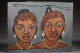 Tableau De Coiffeur Double Faces - Art Africain
