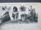 Kolonie Deutsch - Neu - Guinea Nr. 3a EF Postkarte / Mehrbild Gruss Aus Matupi. Eingebohrener Von Neupommern. Tanzmasken - Nouvelle-Guinée