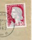 1962 - Marianne De Decaris N°1263 Sur Lettre - Impression Grise Décalée à Droite - Profil Et Cou Dédoublés. - 1960 Marianne De Decaris