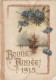 CALENDRIERS -  14x10  Dentelé -  BONNE ANNEE 1915 -  L'Amour De DIEU - Kleinformat : 1901-20