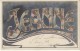 'Jeanne' Large Letter First Name, C1900s Vintage Postcard - Firstnames