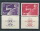 ISRAËL - YVERT N° 27/28 AVEC TABS INCOMPLETS * - COTE = 190 EUR. (-50% D'après Cat.Michel Avec TAB Partiel) - UPU - Unused Stamps (with Tabs)