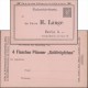 Berlin 1898. Privatganzsache, Entier Postal TSC. H. Lange, 4 Bouteilles De Bière « Goldtröpfchen », Gouttelettes D'or - Beers