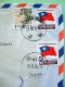 Taiwan 1986 Cover To USA - Bamboo (broken) - Flags - Covers & Documents