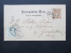 Österreich 1886 Ganzsache P45a / Ferchenbauer (KW 30€) Nr. 30 Auslandsverwendung Nach Zürich Mit Zusatzfrankatur - Autres & Non Classés