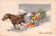 03297 "BUON NATALE"  ANIMATA, CARRO, CAVALLO, PACCHI DONI.  CART.  SPED. 1937 - Altri & Non Classificati