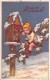 03340 "BUON NATALE" BAMBINA, ABETE, NEVE, PRESEPE.  CART. SPED. 1928 - Altri & Non Classificati