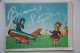 PILOT BOY WITH FLOWERS  -  Plane / Avion / MIG  - Old USSR Postcard - 1960 - 1946-....: Moderne