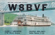 QSL Card Amateur Radio CB USA OHIO Hamilton Butler County 1965 S.S. Delta Queen Steam Ship Steamer - Amateurfunk