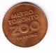 Metro Toronto Zoo Parking Token - Canada