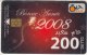 Algérie Télécarte Oria Bonne Année 2008 - Calendrier De 2008 - Algerije