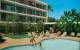 258677-Hawaii, Waikiki, Hotel Tropic Isle, Swimming Pool, Mike Roberts No SC9577 - Oahu