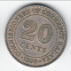 **** MALAYA - 20 CENTS 1950 GEORGE VI **** EN ACHAT IMMEDIAT !!! - Colonie