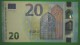 20 EURO S013A1 Draghi Italy Serie SF Perfect  UNC - 20 Euro