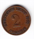 1906 Germany 2 Pfennig Coin - 2 Pfennig