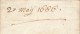 621/23 - Lettre PRECURSEUR YPRES 1686 Vers BRUGES - RARE Deux Ports Encre 3 Stuyvers Et 10 Deniers - Texte Latin - 1621-1713 (Spanische Niederlande)