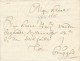 625/23 - Lettre PRECURSEUR YPRES 1715 Vers BRUGGHE - Port Encre 3 Stuyvers - Signée De Thibault - 1714-1794 (Paises Bajos Austriacos)