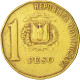 Monnaie, Dominican Republic, Peso, 1991, TB+, Laiton, KM:80.1 - Dominikanische Rep.