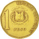 Monnaie, Dominican Republic, Peso, 1991, TB+, Laiton, KM:80.1 - Dominicaine