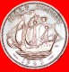 &#9733;SHIP Golden Hind: UNITED KINGDOM&#9733; HALF PENNY 1963!  LOW START &#9733;NO RESERVE! - C. 1/2 Penny