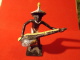 Art Africain Musicien Laiton Peint Main ? Mali ? Instrument à Cordes Petite Statue, Figurine, Artisanale ? - Arte Africano