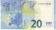 20 Euros 2015 Serie UF U001I6, N° UF 3007792528,  Signature 3 Mario Draghi UNC - 20 Euro