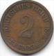 *empire 2 Pfennig 1875  E   Km 2    Fr+ - 2 Pfennig