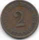 *empire 2 Pfennig 1875  G   Km 2    Fr+ - 2 Pfennig