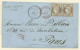 Tunisie 1873 Lettre Avec Paire De 30c Cérès Du Bureau De Tunis - 1871-1875 Cérès