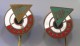 SHOOTING ARCHERY - SVAZARM, Czech Republic, Vintage Pin, Badge, 2 Pieces - Bogenschiessen