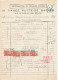 MEUBLES D' ART Vande Putte- De Backer à EECLOO - 1 Facture + Fiscaux Et 1 Chèque 1927  --  22/517 - Autres & Non Classés