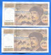 France  2  Billets  De  20  Fr - 20 F 1980-1997 ''Debussy''