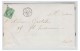 FRANCE -1858 - LETTRE DE PARIS POUR PARIS -- TARIF IMPRIME 5Cmes -- Oblitération étoile Muette -- - 1849-1876: Période Classique